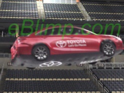 NHL flying toyota camry RC blimp pittsburg penguins washington capitols RC remote control arena blimp consol energy center verizon